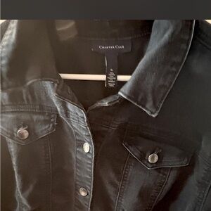 Women’s Charter Club Black Denim Jacket size XL